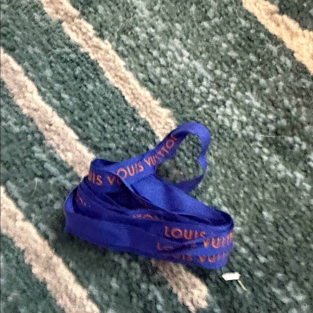 Louis Vuitton Royal Blue Ribbon with Orange Accents